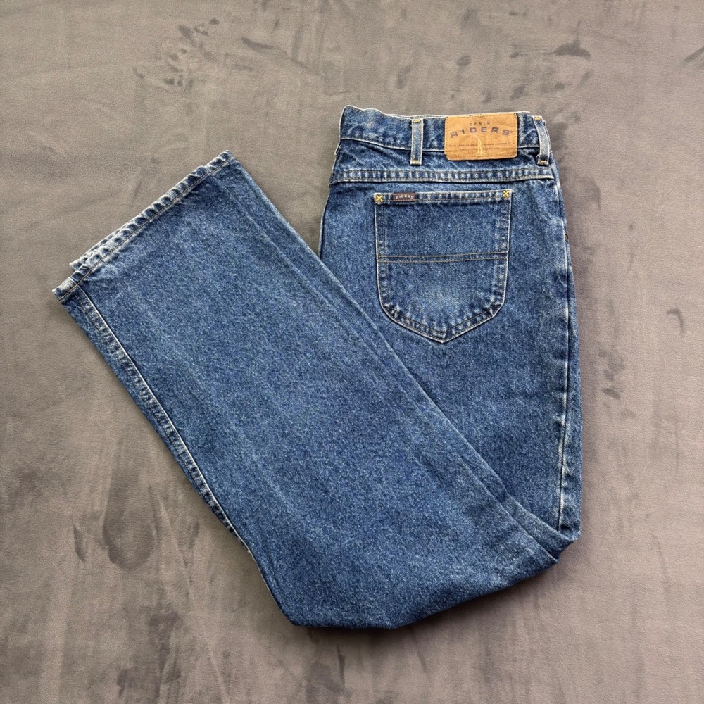 Vtg Riders by Lee Mens Straight Leg Denim Jeans Medium Wash 40x32 RN34783